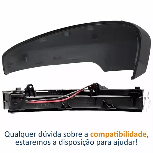 Kit Capa Com Pisca Retrovisor Vw Gol G6 2013 2014 2015 2016 Texturizado Lado Direito Passageiro