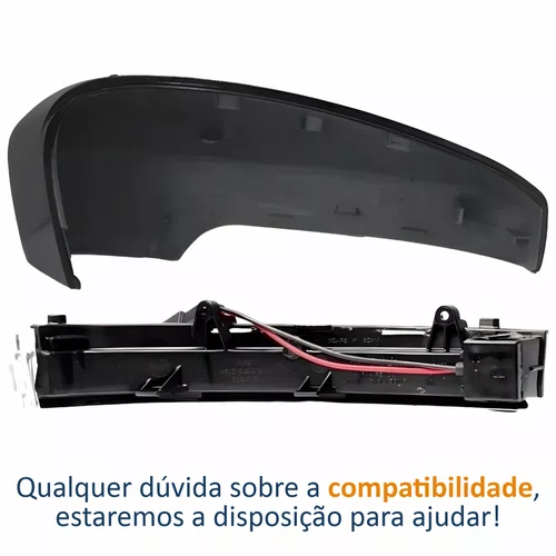 Kit Capa Com Pisca Retrovisor Vw Golf 2013 2014 Liso Lado Direito Passageiro