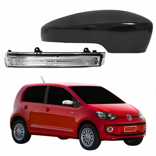 Kit Capa Com Pisca Retrovisor Vw Up 2013 2014 Liso Lado Direito Passageiro