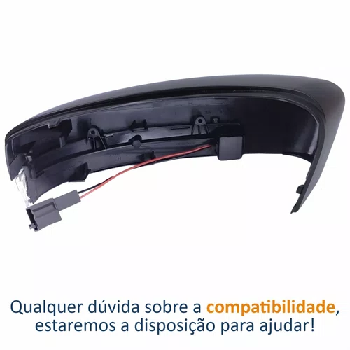 Kit Capa Com Pisca Retrovisor Vw Voyage G5 2008 2009 2010 2011 2012 Liso Lado Esquerdo Motorista