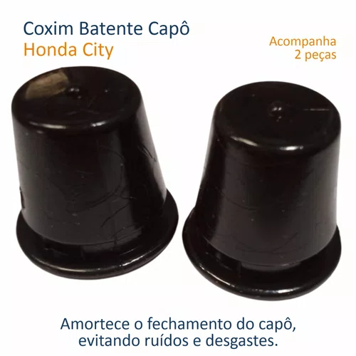 Kit Coxim Batente Capô Honda City 2009 Até 2014 Civic 2007 Até 2016 2 Peças