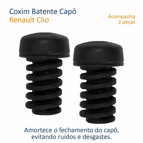 Kit Coxim Batente Capô Renault Clio 2 Peças