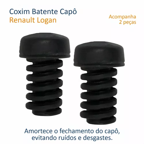 Kit Coxim Batente Capô Renault Logan 2 Peças