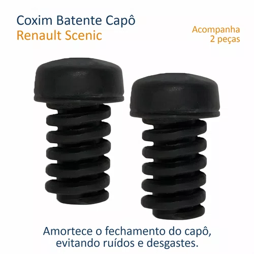 Kit Coxim Batente Capô Renault Scenic 2 Peças