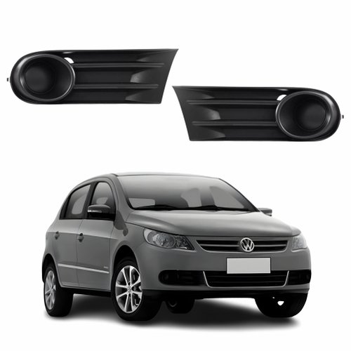 Kit de Grade Parachoque Vw Gol G5 2009 Até 2013 Sem Furo Preta Kit de Grade Parachoque Vw Gol G5 2009 Até 2013 Sem Furo Preta