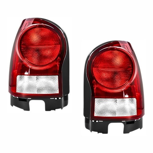 Kit de Lanterna Traseira Vw Gol G4 2005 Até 2012 Carcaça Preta Bicolor Cristal