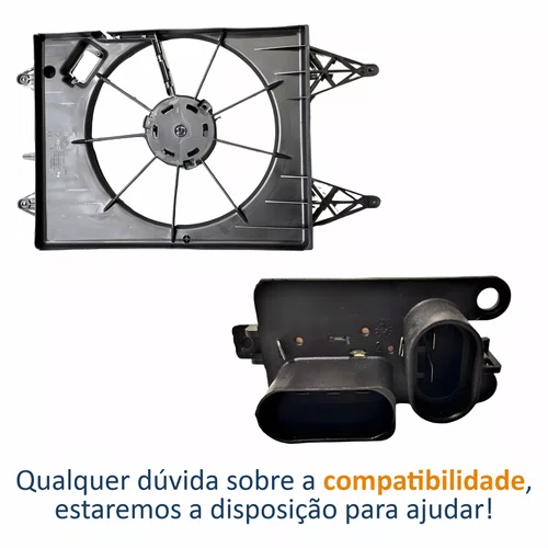 Kit Defletor Ventoinha Vw Fox 2006 Até 2012 Com Resistência