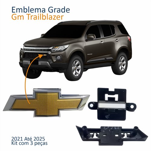 Kit Emblema Grade Gm Trailblazer 2021 2022 2023 2024 2025 Com 3 Peças