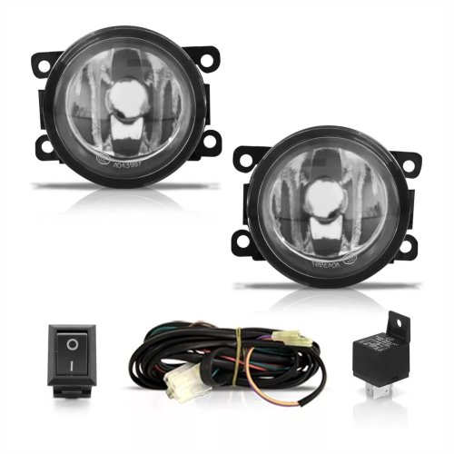 Kit Farol Auxiliar De Milha Citroen C3 2009 Até 2012 Botão Tic-Tac Quadrado