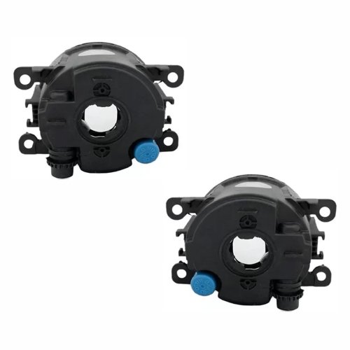 Kit Farol Auxiliar De Milha Citroen C4 Hatch 2006 Até 2012 Moldura Preta Botão Colante