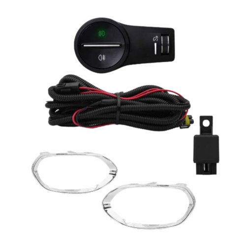 Kit Farol Auxiliar de Milha Fiat Toro 2016 até 2021 Moldura Cromada