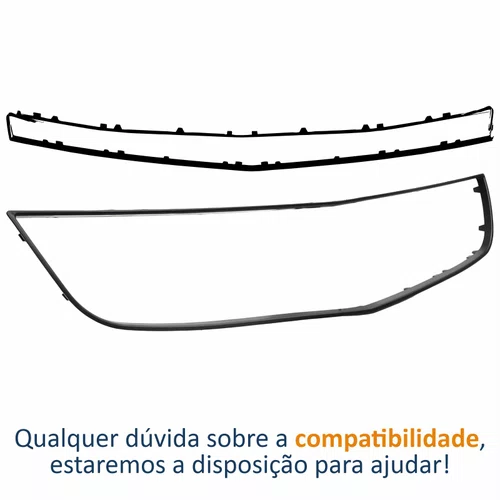 Kit Friso Grade Dianteira Gm Agile 2009 2010 2011 2012 2013 Superior Inferior Preta
