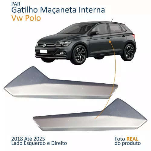 Kit Gatilho Maçaneta Interior Vw Polo 2018 Até 2025 2 Peças