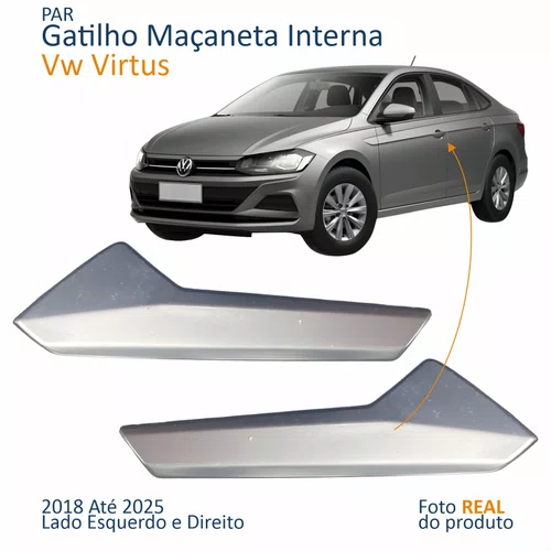 Kit Gatilho Maçaneta Interior Vw Virtus 2018 Até 2025 2 Peças