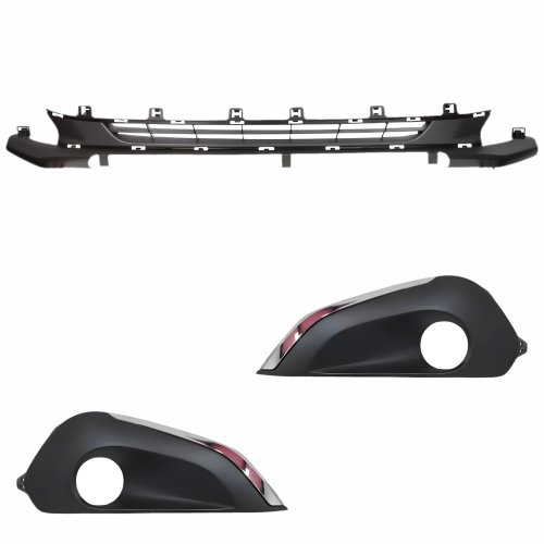 Kit Grade Parachoque Peugeot 208 2017 2018 2019 2020 Central E Milha Com Furo Friso Cromado