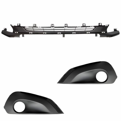 Kit Grade Parachoque Dianteiro Peugeot 208 2017 2018 2019 2020 Central E Milha Com Furo Friso Preto