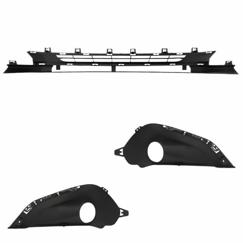 Kit Grade Parachoque Dianteiro Peugeot 208 2017 2018 2019 2020 Central E Milha Com Furo Friso Preto