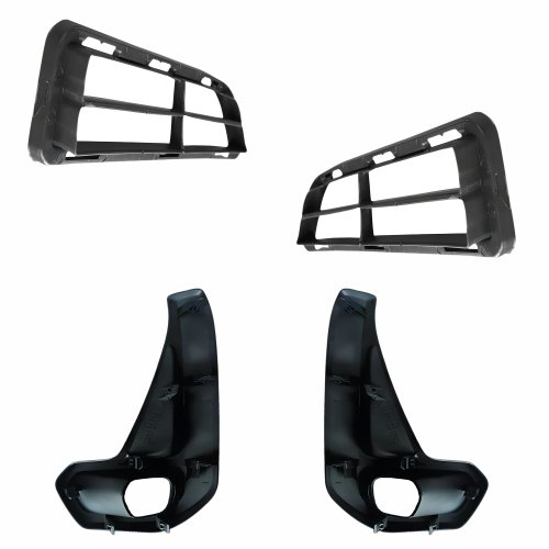 Kit Grade Parachoque Dianteiro Toyota Hilux Srv 2021 2022 2023 Central E Milha Preto Texturizado