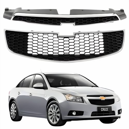 Kit Grade Radiador Superior e Inferior Gm Cruze Sedan 2010 Até 2015 Com Friso Cromado FIPPARTS