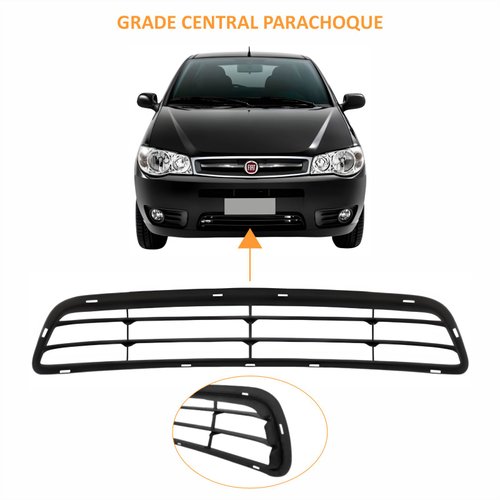Kit Grades + Emblema Fiat Palio G4 2008 Até 2012