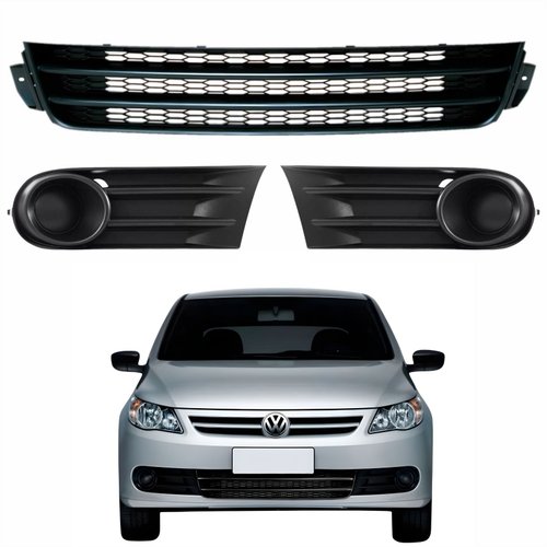 Kit Grades Parachoque Vw Gol G5 2008 Até 2012 Lado Direito, Esquerdo e Central