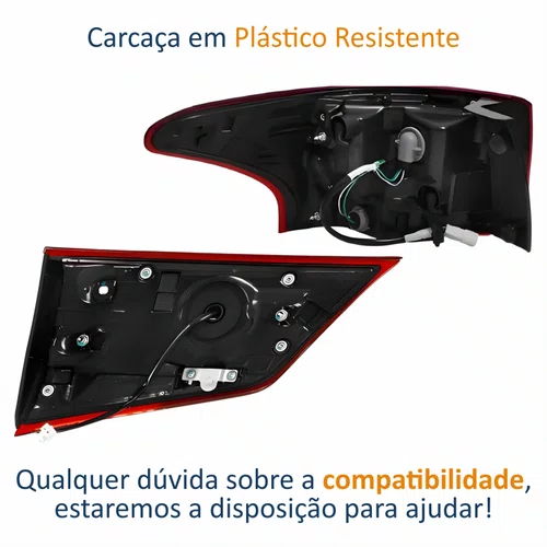 KIT Lanterna Traseira Mitsubishi Outlander 2016 Até 2020 Tampa + Canto Lado Direito Passageiro