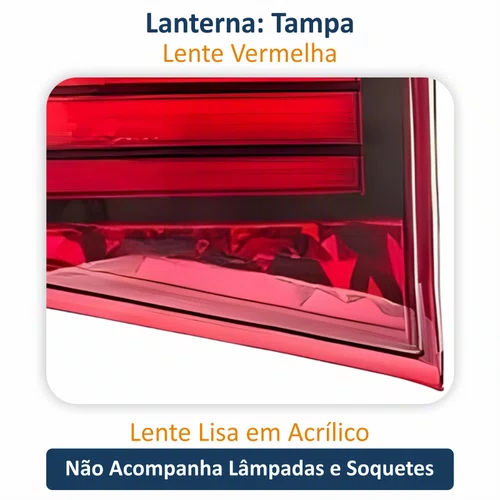 KIT Lanterna Traseira Mitsubishi Outlander 2016 Até 2020 Tampa + Canto Lado Direito Passageiro