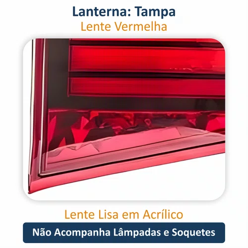 KIT Lanterna Traseira Mitsubishi Outlander 2016 Até 2020 Tampa + Canto Lado Esquerdo Motorista