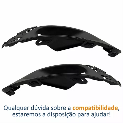Kit Moldura Grade Farol Auxiliar Gm Cobalt 2016 2017 2018 2019 2020 Com Furo Friso Cromado