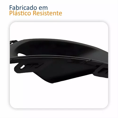 Kit Moldura Grade Farol Auxiliar Gm Cobalt 2016 2017 2018 2019 2020 Com Furo Friso Cromado Lado Direito Passageiro