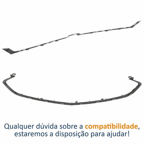 Kit Moldura Grade Radiador Gm Onix 2017 2018 2019 Inferior Superior Cinza