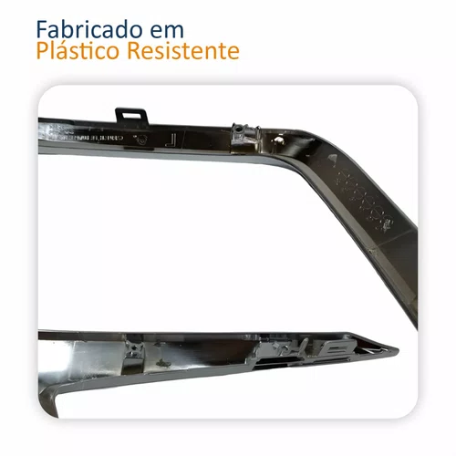 Kit Moldura Parachoque Dianteiro Mitsubishi Asx 2017 Até 2022 Superior Inferior Cromado Lado Direito Passageiro