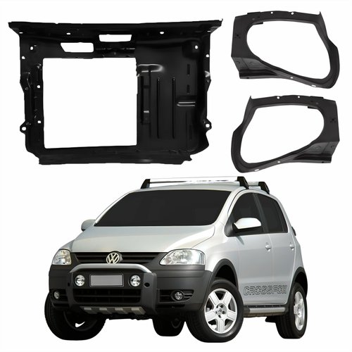 Kit Painel Dianteiro Com Alojamento Vw Crossfox 2003 Até 2010 Sem Ar