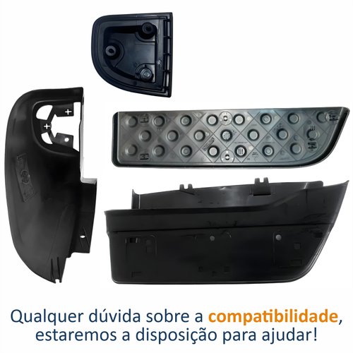 Kit Parachoque + Pisante + Ponteira + Refletor Traseiro Mitsubishi L-200 Triton 2008 Até 2014 Lado Direito Passageiro