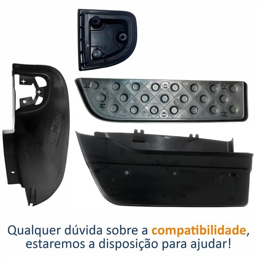 Kit Parachoque + Pisante + Ponteira + Refletor Traseiro Mitsubishi L-200 Triton 2008 Até 2014 Lado Esquerdo Motorista