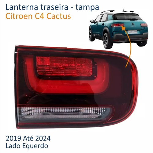 Lanterna Citroen C4 Cactus 2019 Até 2024 Tampa Lado Esquerdo Motorista