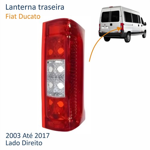 Lanterna Fiat Ducato 2003 Até 2017 Bicolor Lado Direito Passageiro