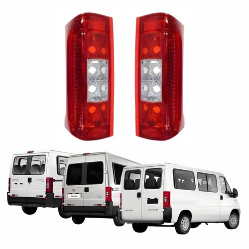 Par de Lanterna Fiat Ducato Peugeot Boxer Citroen Jumper 2006 Até 2017 Bicolor