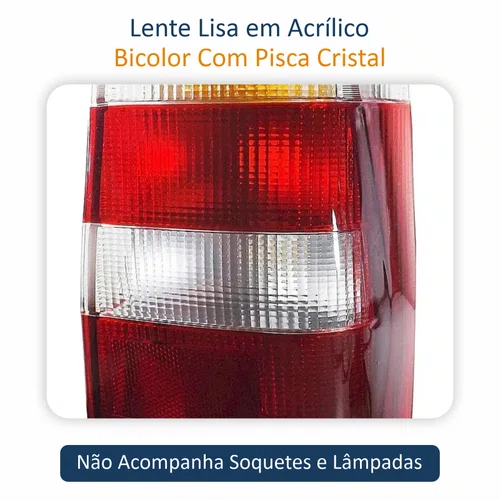 Lanterna Fiat Fiorino 2004 Até 2013 Bicolor Cristal Lado Direito Passageiro