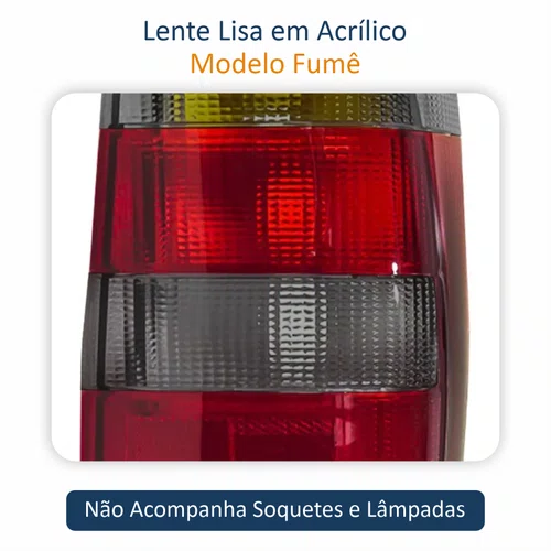 Lanterna Fiat Fiorino 2004 Até 2013 Fumê Lado Direito Passageiro