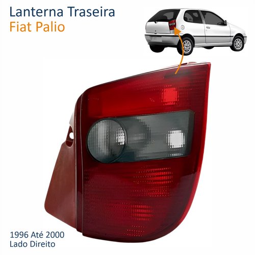 Lanterna Fiat Palio 1996 Até 2000 Fumê Lado Direito Passageiro