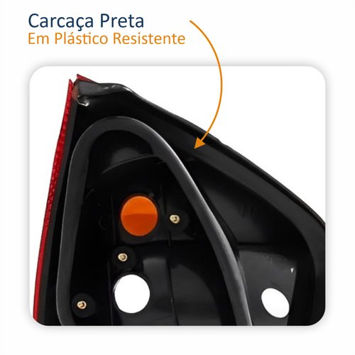 Lanterna Fiat Palio G2 2001 Até 2004 Tricolor Carcaça Preta Lado Direito Passageiro