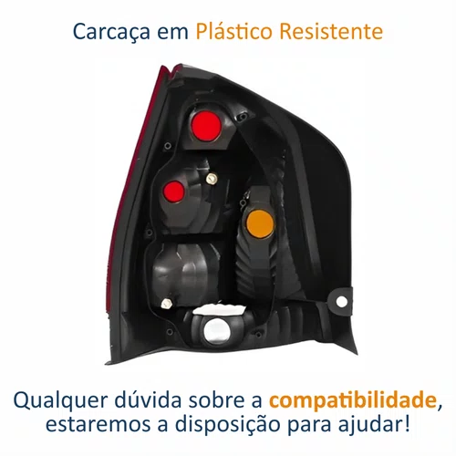Lanterna Fiat Palio G3 2004 Até 2016 Tricolor Lado Direito Passageiro