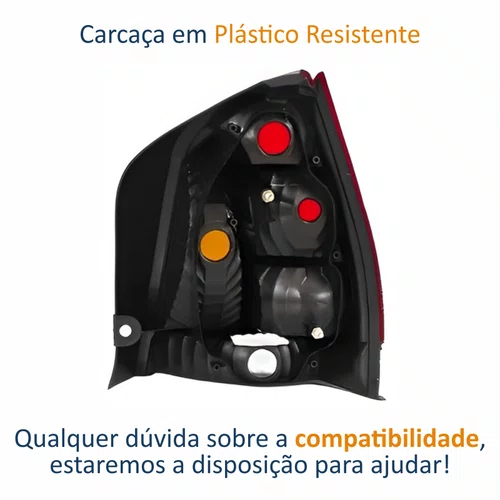 Lanterna Fiat Palio G3 2004 Até 2016 Tricolor Lado Esquerdo Motorista