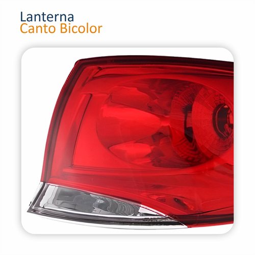 Lanterna Traseira Fiat Siena G4 2008 Até 2013 Canto Bicolor Lado Direito Passageiro