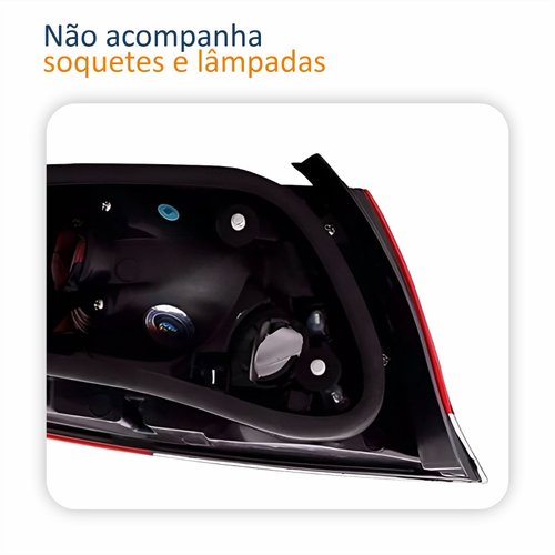 Lanterna Traseira Fiat Siena G4 2008 Até 2013 Canto Bicolor Lado Direito Passageiro