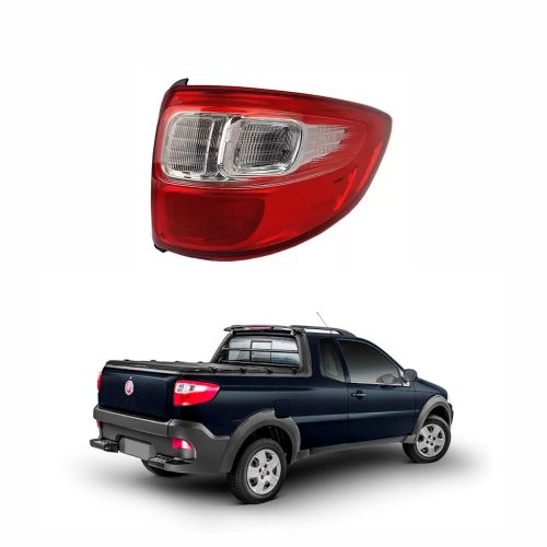 Lanterna Fiat Strada Working G5 2014 Até 2019 Bicolor Cristal Canto Lado Direito Passageiro