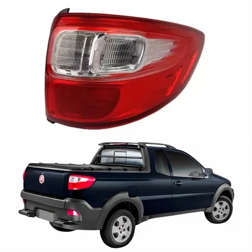 Lanterna Fiat Strada Working G5 2014 Até 2019 Canto Bicolor Cristal Lado Direito Passageiro