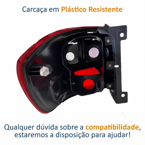 Lanterna Fiat Strada Working G5 2014 Até 2019 Canto Bicolor Cristal Lado Direito Passageiro