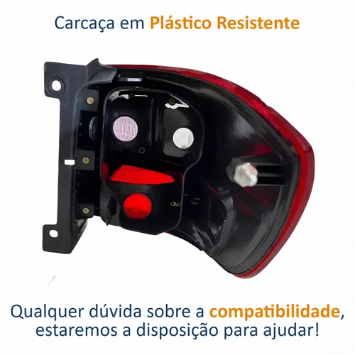 Lanterna Fiat Strada Working G5 2014 Até 2019 Canto Bicolor Cristal Lado Esquerdo Motorista